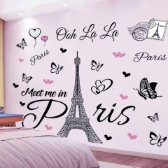 eiffel tower wall decal